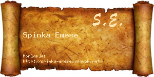 Spinka Emese névjegykártya